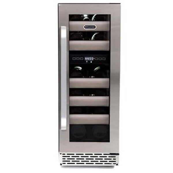 Razoredge Elite 17 Bottle Seamless Stainless Steel Door Dual Zone Built-in Wine Refrigerator RA123111 - main
